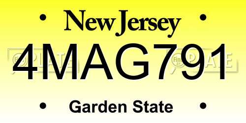 4MAG791 New Jersey License Plate