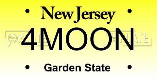 4MOON New Jersey License Plate