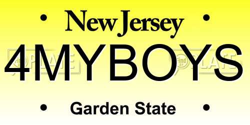 4MYBOYS New Jersey License Plate