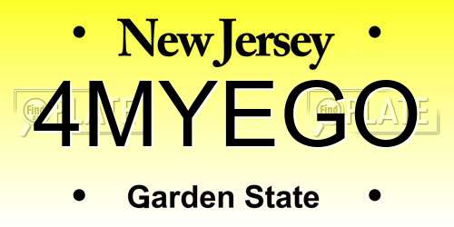 4MYEGO New Jersey License Plate