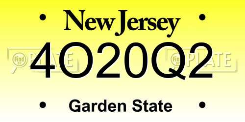4O20Q2 New Jersey License Plate