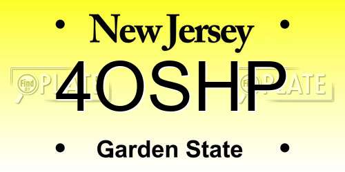 4OSHP New Jersey License Plate