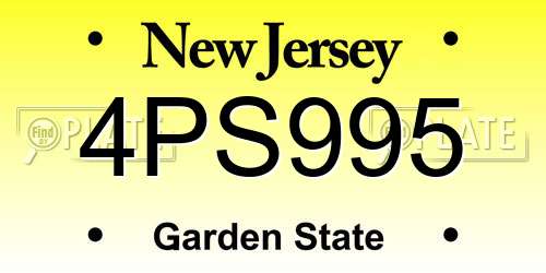 4PS995 New Jersey License Plate