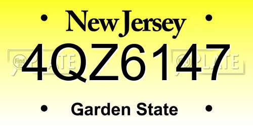 4QZ6147 New Jersey License Plate