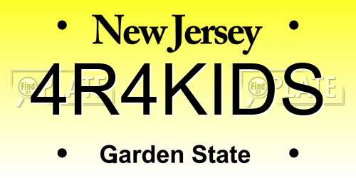 4R4KIDS New Jersey License Plate