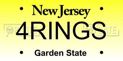 4RINGS New Jersey License Plate