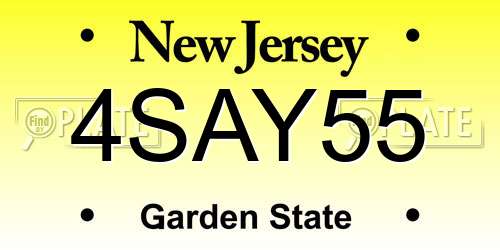 4SAY55 New Jersey License Plate