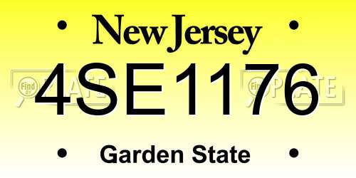 4SE1176 New Jersey License Plate