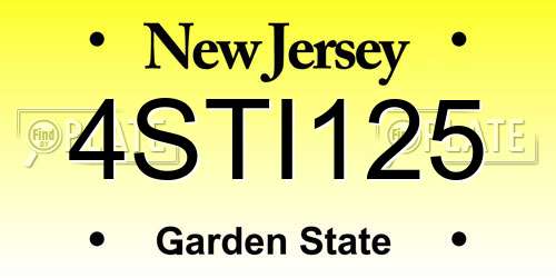 4STI125 New Jersey License Plate