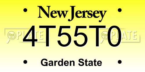 4T55T0 New Jersey License Plate