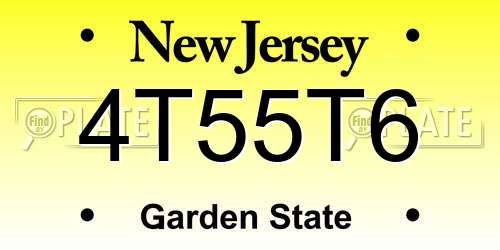 4T55T6 New Jersey License Plate