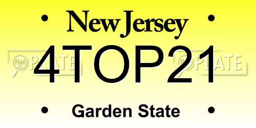 4TOP21 New Jersey License Plate