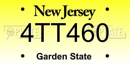 4TT460 New Jersey License Plate