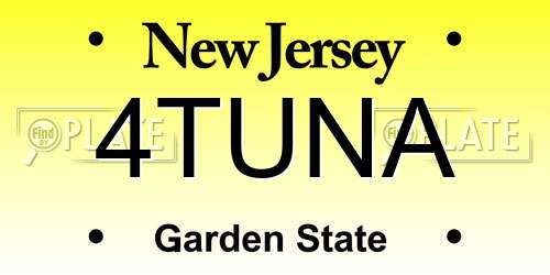 4TUNA New Jersey License Plate