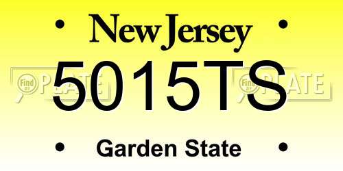 5015TS New Jersey License Plate