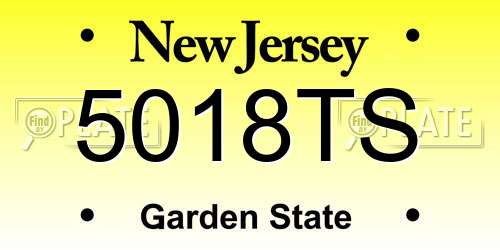 5018TS New Jersey License Plate