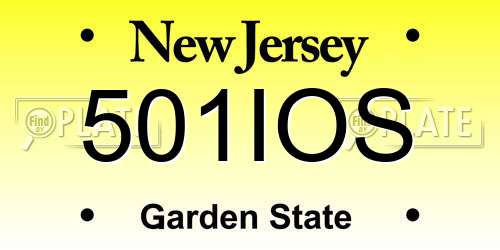 501IOS New Jersey License Plate
