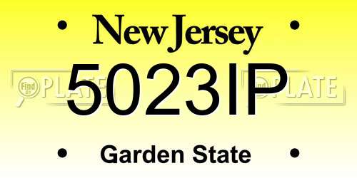 5023IP New Jersey License Plate