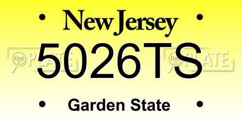 5026TS New Jersey License Plate