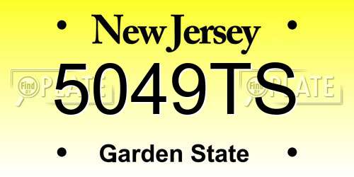 5049TS New Jersey License Plate