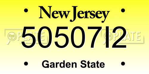 50507I2 New Jersey License Plate