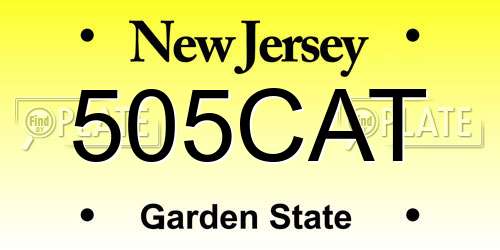 505CAT New Jersey License Plate