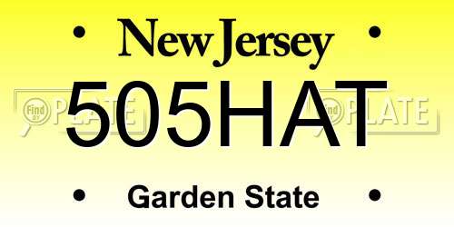 505HAT New Jersey License Plate