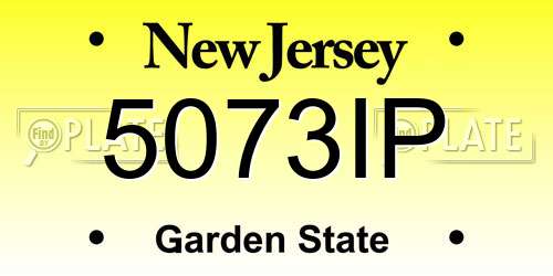 5073IP New Jersey License Plate