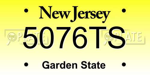 5076TS New Jersey License Plate