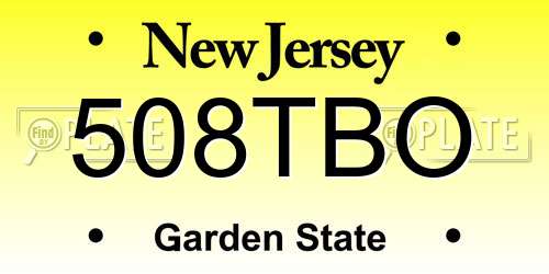 508TBO New Jersey License Plate