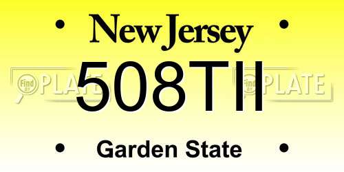 508TII New Jersey License Plate