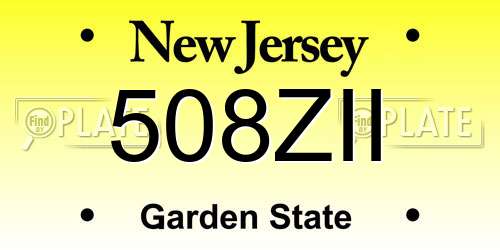 508ZII New Jersey License Plate