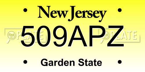 509APZ New Jersey License Plate