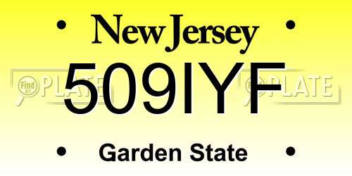 509IYF New Jersey License Plate