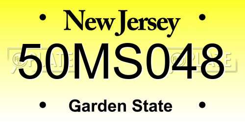 50MS048 New Jersey License Plate