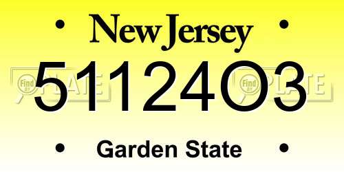 51124O3 New Jersey License Plate
