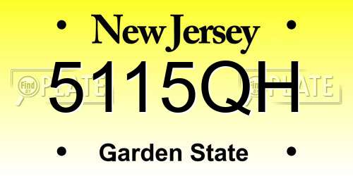 5115QH New Jersey License Plate