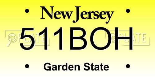 511BOH New Jersey License Plate