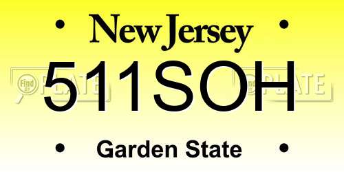 511SOH New Jersey License Plate