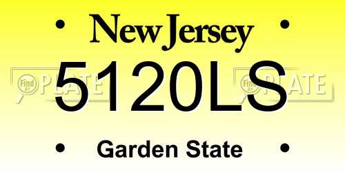 5120LS New Jersey License Plate