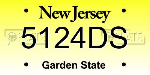 5124DS New Jersey License Plate