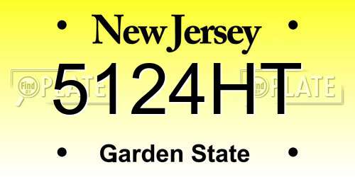 5124HT New Jersey License Plate