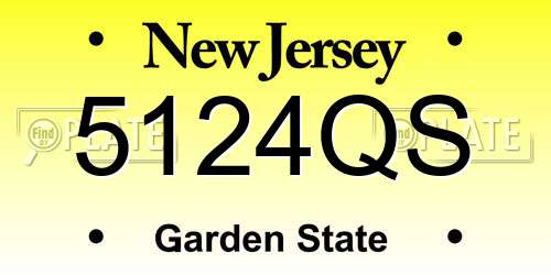 5124QS New Jersey License Plate