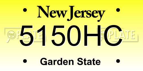 5150HC New Jersey License Plate