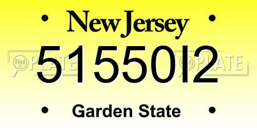 51550I2 New Jersey License Plate