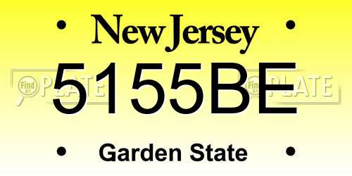 5155BE New Jersey License Plate