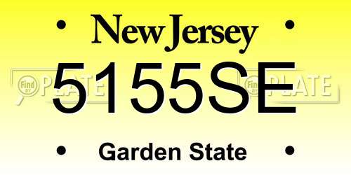 5155SE New Jersey License Plate