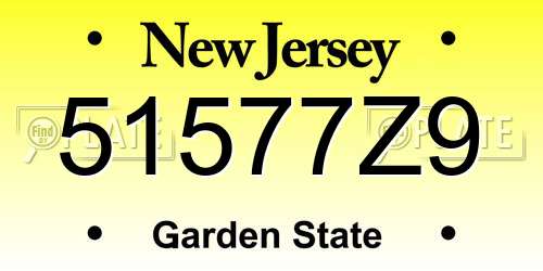 51577Z9 New Jersey License Plate