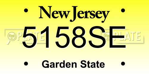 5158SE New Jersey License Plate