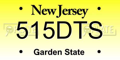 515DTS New Jersey License Plate